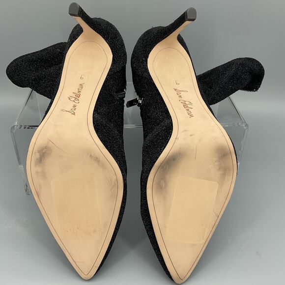 Sam Edelman Women’s Olson Stretch Boots Metallic Black Size 9M - Picture 8 of 10